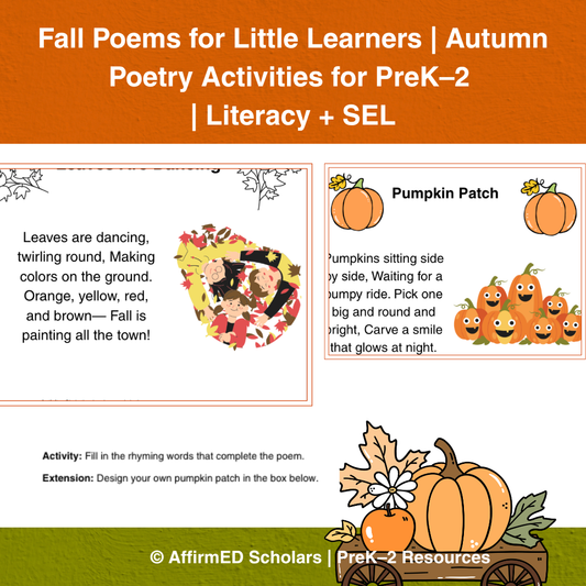 Digital | Fall Poems for Little Learners | Autumn Poetry Activities for PreK–2 | Literacy