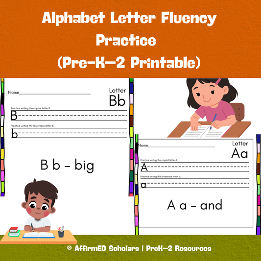 Digital | Alphabet Letter Fluency Practice | Uppercase & Lowercase Letter Recognition